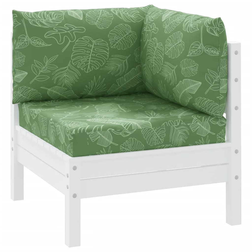 Cuscini di pallet Vidaxl 3 ST Modello fogliare Oxford tessuto