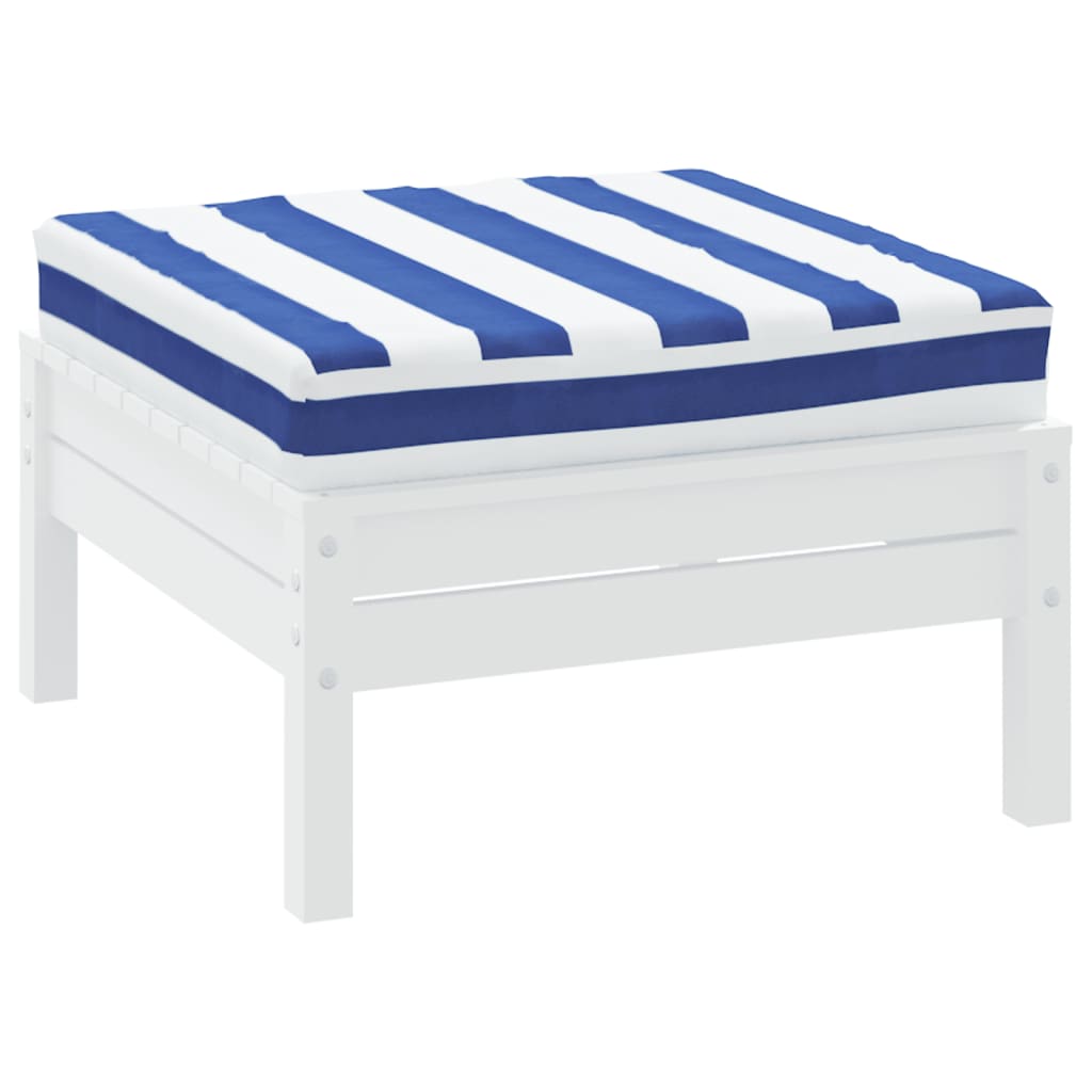 Vidaxl Pallet cushion striped 60x60x8 cm Oxford fabric blue and white