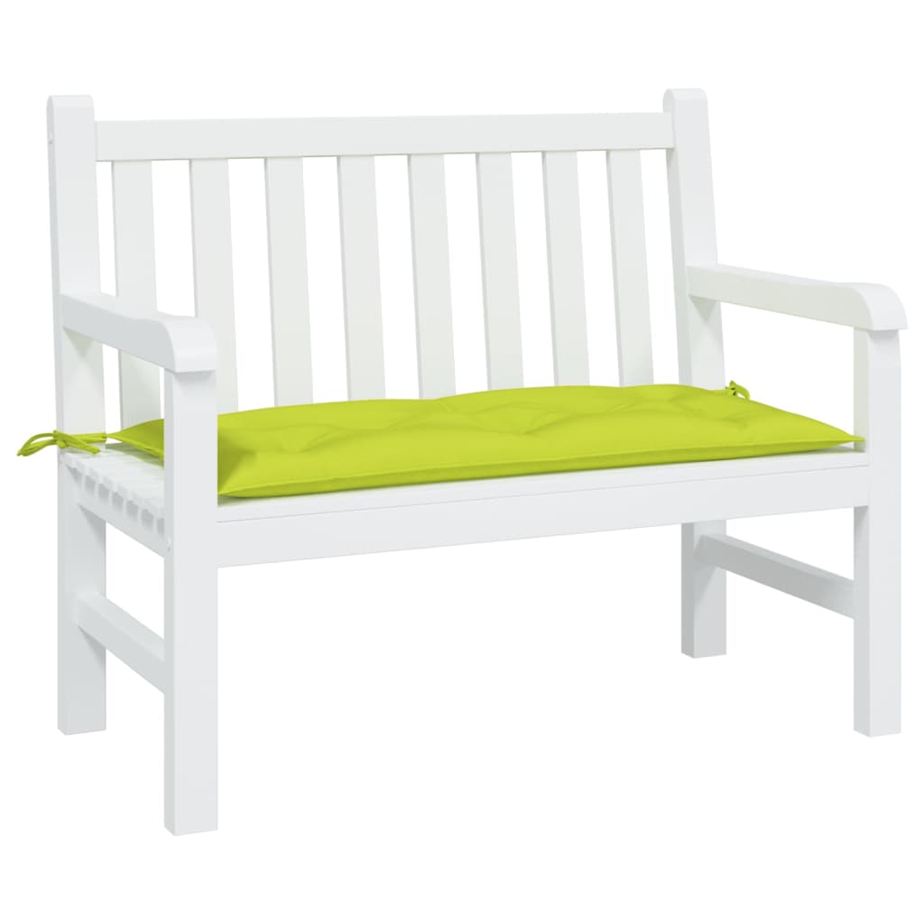 Vidaxl jardin banc coussin 110x50x7 cm tissu oxford vert transparent