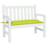Vidaxl jardin banc coussin 110x50x7 cm tissu oxford vert transparent