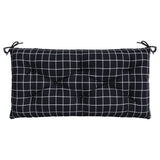 VIDAXL Garden Bench Blage Diamond vzorec 110x50x7 cm tkanina črna