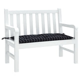VIDAXL Garden Bench Blage Diamond vzorec 110x50x7 cm tkanina črna