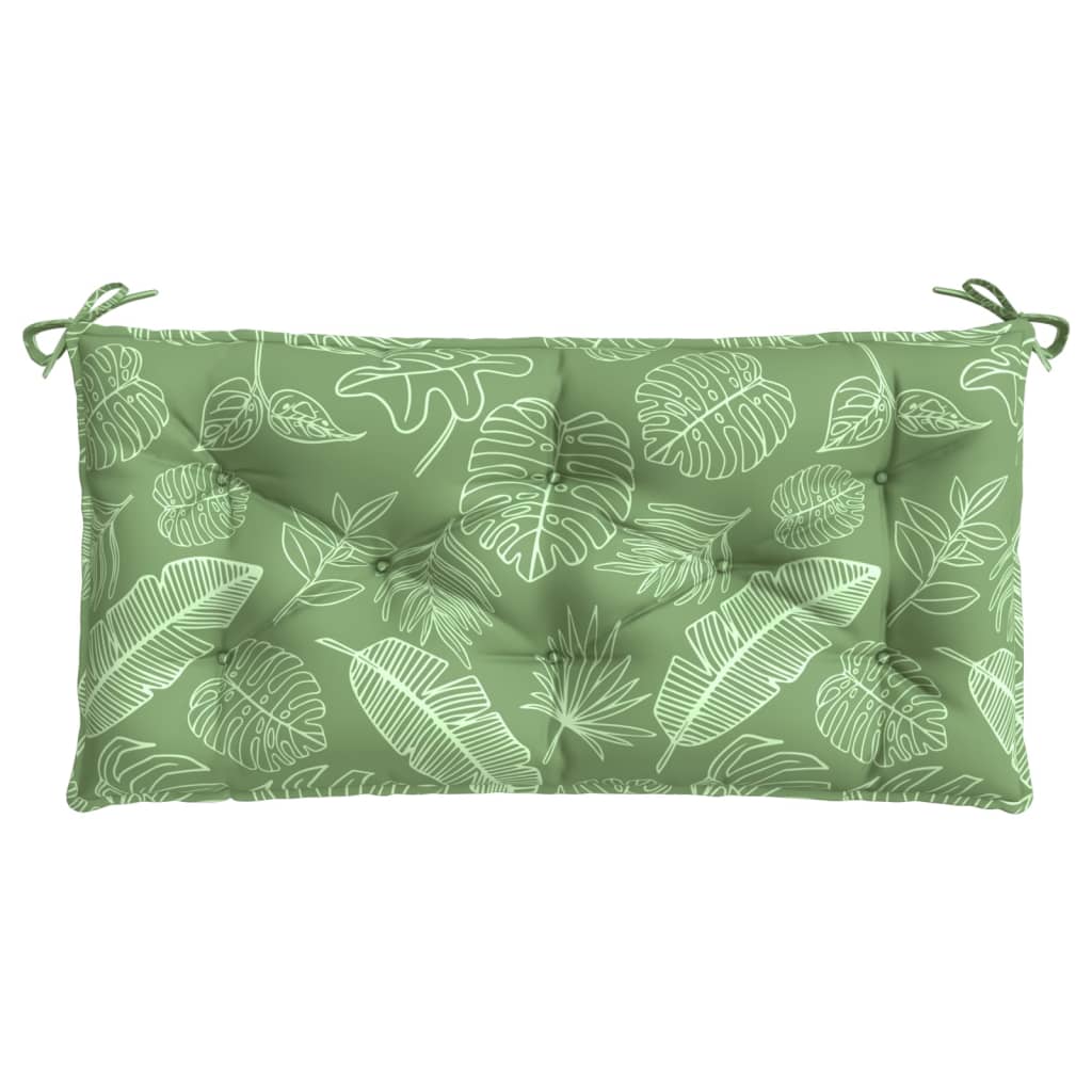 Vidaxl Garden Bench Cushion Leaf vzorec 110x50x7 cm tkanina