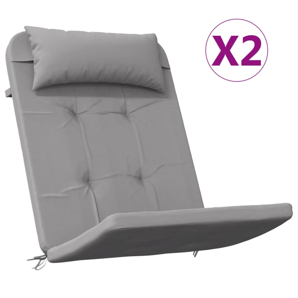 Polštáře židle Vidaxl 2 St. Adirondack Oxford tkanina šedá