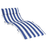 VidaXL lounger cushion striped 180x60x3 cm oxford fabric blue and white