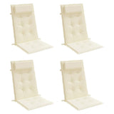 VidaXL chair cushions 4 st high back oxford fabric crème -colored