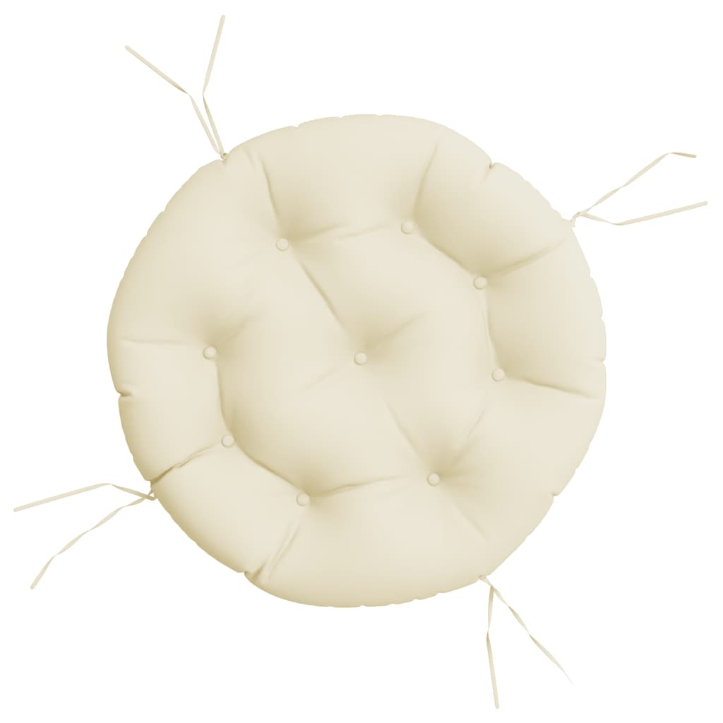 Vidaxl Seat Cushion Round Ø 60x11 cm Crema in tessuto Oxford -Collorato