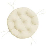 Vidaxl Seat Cushion Round Ø 60x11 cm Crema in tessuto Oxford -Collorato
