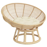 Vidaxl Seat Cushion Round Ø 60x11 cm Crema in tessuto Oxford -Collorato