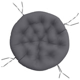 Vidaxl Seat Cushion Round Ø 100x11 cm Tessuto di Oxford antracite -Collorato