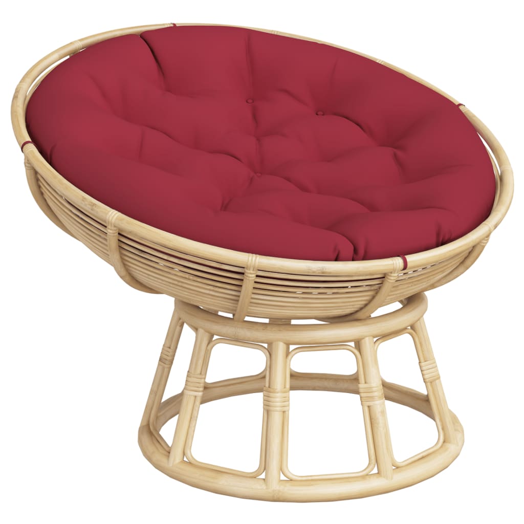 Vidaxl Cuscini del sedile round Ø 100x11 cm Vino in tessuto Oxford rosso