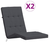Vidaxl Patio Stol Puder 2 St Oxford Stof Anthracite -farvet