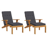Vidaxl Patio Stol Puder 2 St Oxford Stof Anthracite -farvet