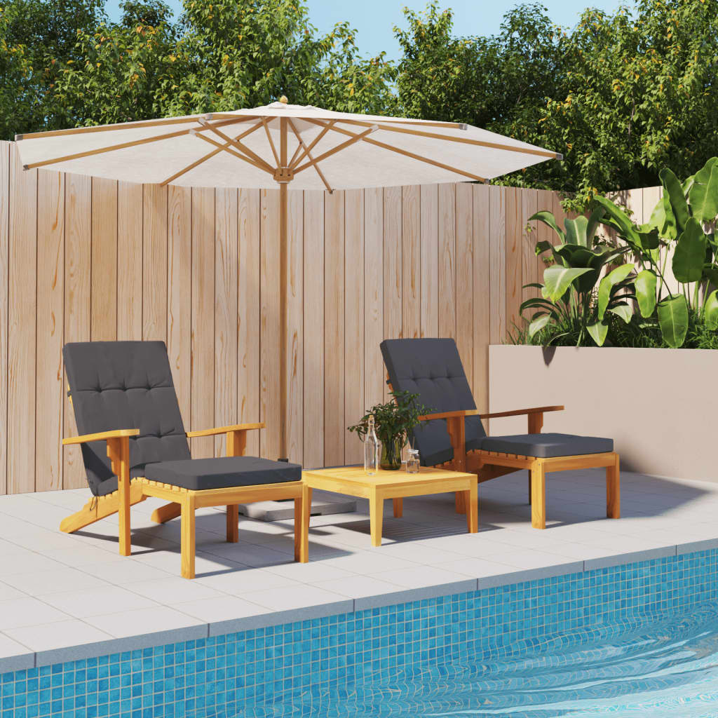 Vidaxl Patio Stol Puder 2 St Oxford Stof Anthracite -farvet