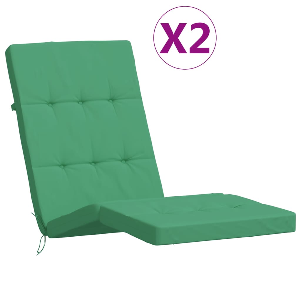 Cuscini da sedia da patio Vidaxl 2 St Oxford Fabric Green