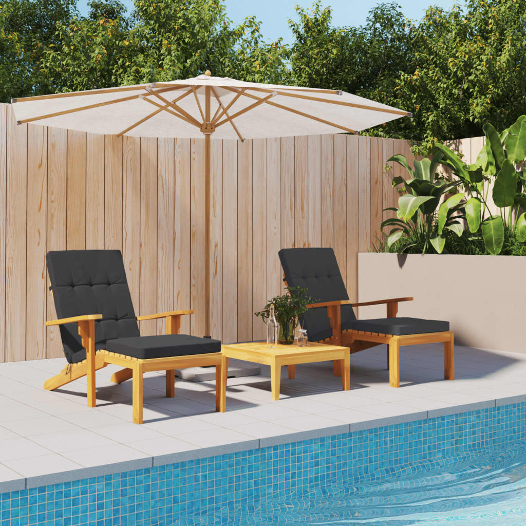 Polštáře židle Vidaxl Patio 2 St. Oxford Black