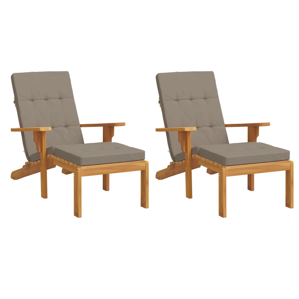 Cuscini da sedia da patio Vidaxl 2 St Oxford Fabric taupe