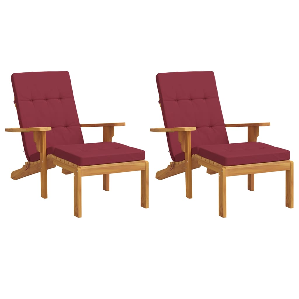 Polštáře židle Vidaxl Patio 2 St. Oxford Fabric víno červené