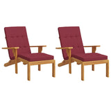 Polštáře židle Vidaxl Patio 2 St. Oxford Fabric víno červené