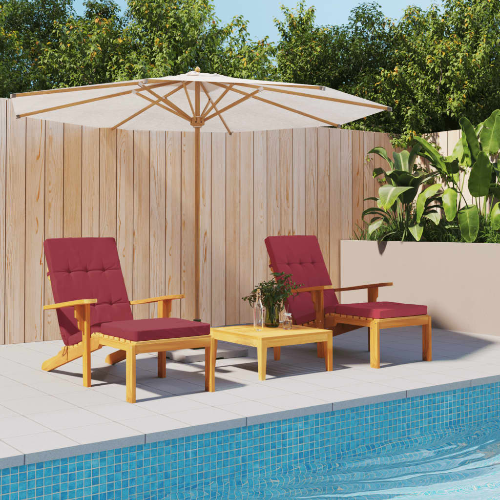 Polštáře židle Vidaxl Patio 2 St. Oxford Fabric víno červené
