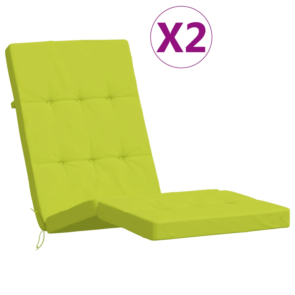 Cuscini da sedia da patio Vidaxl 2 St Oxford Fabric Bright Green