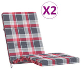 Vidaxl Cuscini da sedia da patio 2 pattern di stesse in tessuto Oxford rosso