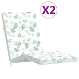 Vidaxl Patio Chair polštáře 2 ks vzorec listů Oxford