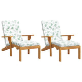 Vidaxl Patio Chair polštáře 2 ks vzorec listů Oxford