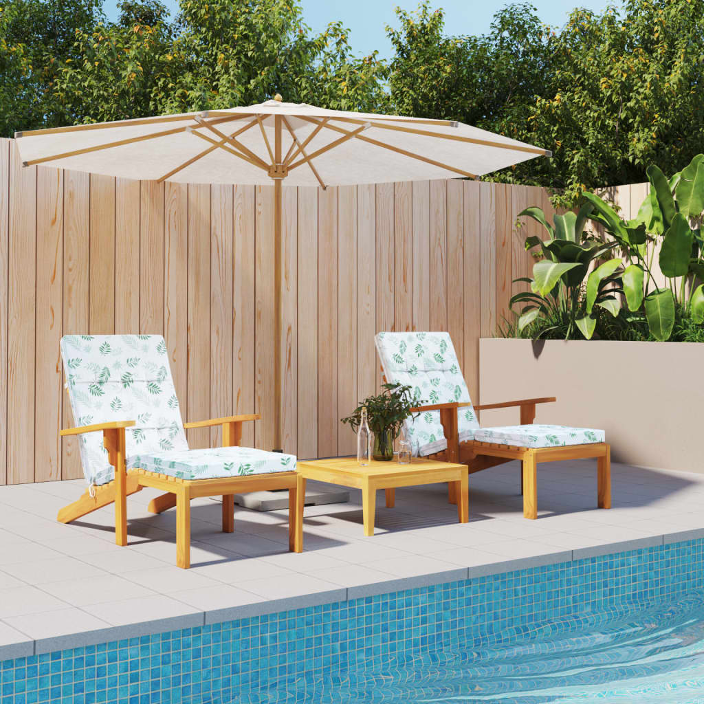 Vidaxl Patio Chair polštáře 2 ks vzorec listů Oxford