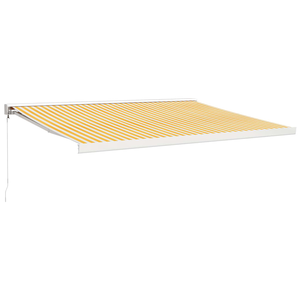 Vidaxl Luifel estendibile 4x3 m polvere e giallo in alluminio e bianco