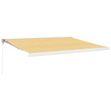 Vidaxl Luifel estendibile 4x3 m polvere e giallo in alluminio e bianco