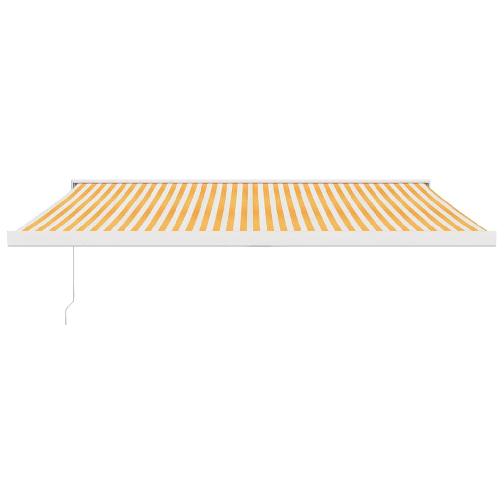Vidaxl Luifel estendibile 4x3 m polvere e giallo in alluminio e bianco