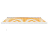 Vidaxl Luifel estendibile 4x3 m polvere e giallo in alluminio e bianco