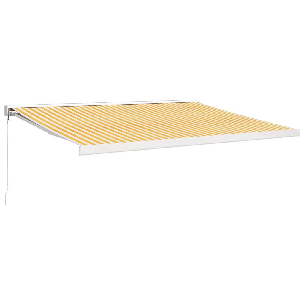 Vidaxl Luifel estendibile 4,5x3 m polvere e giallo in alluminio e bianco