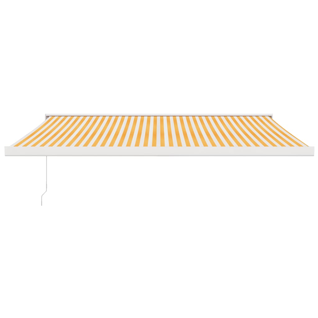 Vidaxl Luifel estendibile 4,5x3 m polvere e giallo in alluminio e bianco
