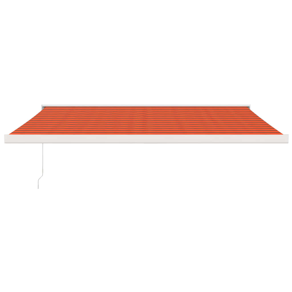 Vidaxl Luifel estendibile 4x3 m polvere e arancione in alluminio e marrone