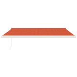 Vidaxl Luifel estendibile 4x3 m polvere e arancione in alluminio e marrone