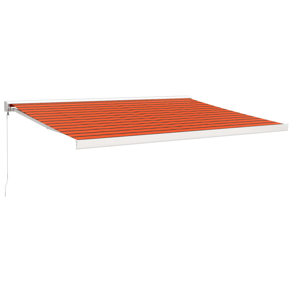 Vidaxl Luifel estendibile 4,5x3 m polvere e arancione in alluminio e marrone