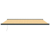 Vidaxl Luifel Extendable 5x3 m prah in aluminija rumeno in belo