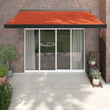Vidaxl Luifel estendibile 3x2,5 m polvere e arancione in alluminio e marrone