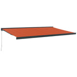Vidaxl Luifel estendibile 5x3 m polvere e arancione in alluminio e marrone
