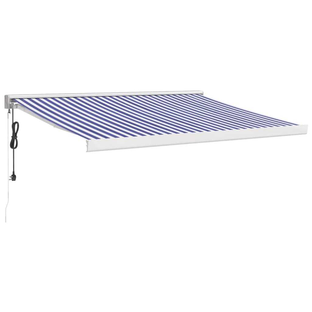 Vidaxl Luifel Extendable 3x2.5 m dust and aluminum blue and white