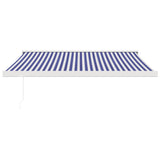 Vidaxl Luifel Extendable 3x2.5 m dust and aluminum blue and white