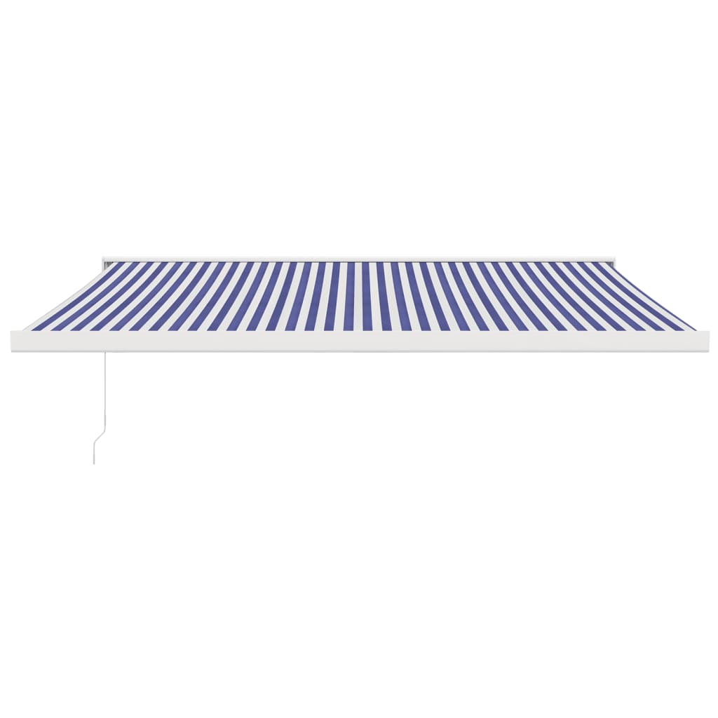 Vidaxl Luifel estendibile 4x3 m polvere e blu in alluminio e bianco