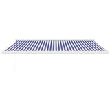 Vidaxl Luifel estendibile 4x3 m polvere e blu in alluminio e bianco