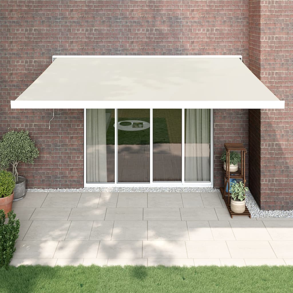 Vidaxl Luifel estendibile 4x3 m polvere e crema in alluminio