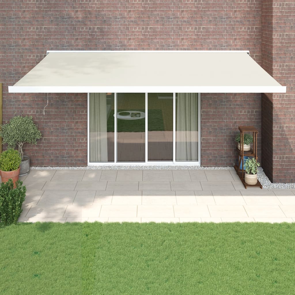 Vidaxl Luifel razširi 5x3 M prah in aluminijasta krema