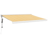 Vidaxl Luifel Extendable 3x2.5 m dust and aluminum yellow and white