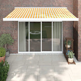 Vidaxl Luifel Extendable 3x2.5 m dust and aluminum yellow and white
