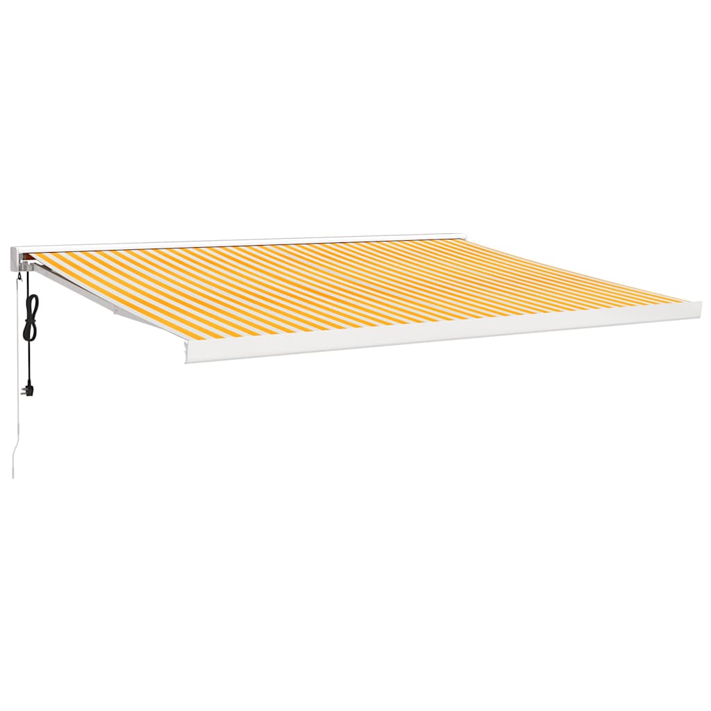 Vidaxl Luifel estendibile 4x3 m polvere e giallo in alluminio e bianco